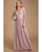 Awaken My Love Dusty Lavender Long Sleeve Lace Maxi Dress